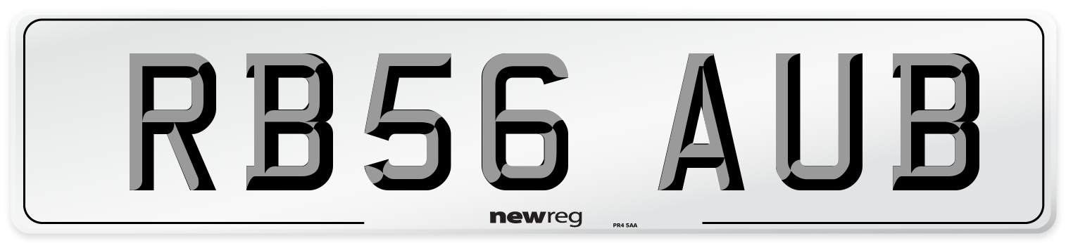 RB56 AUB Number Plate from New Reg